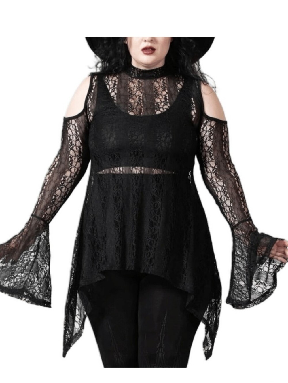 Killstar Acantha Long Sleeve Lace Top